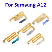 สายแพรริบบิ้นปุ่มโฮมเซ็นเซอร์สัมผัสลายนิ้วมือ ID สำหรับ Samsung Galaxy A12พร้อมปุ่มเปิดปิดปุ่ม