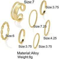 ONLY 7 pcsset Women Knuckle Rings Set Many Kinds Alloy New Fashion Jewelry Wedding Gifts Gold And SilverMulticolor