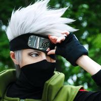 [Lao Zhang Fashion Cosplay]อะนิเมะ Hatake Kakashi สั้นเงินสีขาวชั้นทนความร้อนผมเครื่องแต่งกายคอสเพลย์วิกผม