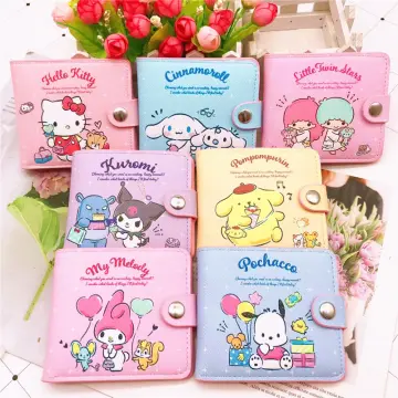 Kuromi My Melody Hello Kitty Pompompurin Cinnamoroll Wallet Purse ID Card  Holder