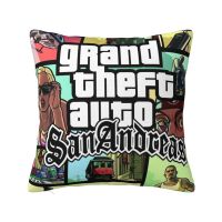 【LZ】 Grand Theft Auto San Andreas Pillow Cover Home Decor GTA Video Game Cushions Throw Pillow for Car Double-sided Printing