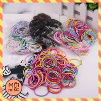 MUIMISC - 100 PCS Value Pack Colorful Rubber Band Kids Girl Child Elastic Hair Band Tie Rope Braiding Hair Style Accessories Rubber Gum For Bracelets Pastel color