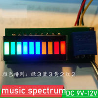 เครื่องขยายเสียง10ส่วนเพลง Melody ตัวบ่งชี้ระดับจอแสดงผล LED ตัวบ่งชี้ระดับเพลงสเปกตรัม VU เมตรสัญญาณเสียง