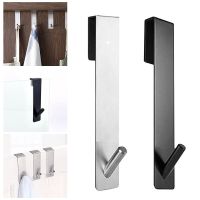 【YF】 Bathroom Shower Door Hook Over Glass Towel Cloth Rack Holder Stainless Steel Cabinet Rust-proof Punch-free Hanger