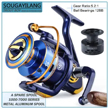 Gl1000-7000 Fishing Reel 13bb Ball Bearing 5.5:1 Gear Ratio Fishing Tackle  Suitable For Seawater Freshwater