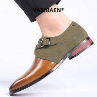 VASIBAEN รองเท้าหนังเข้าคู่สำหรับผู้ชาย,รองเท้าชุดเดรสรองเท้าบุรุษไซส์ใหญ่เหมาะกับการระบายสี