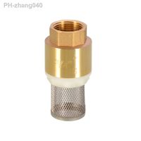 ☜卍 1PCS 1/2 3/4 1 2 BSPP Female Brass Check Valve Non-return With Steel Strainer Filter DN15 DN25 DN40 For Water Plumbing Pump