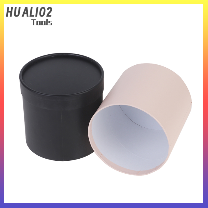 huali02กล่องกระดาษลายดอกไม้ทรงกลม1ชิ้นกล่องใส่ของขวัญถังกล่องของขวัญปาร์ตี้