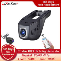 WHEXUNE 2K 1440P WIFI Dash Cam Novatek 96675 Car Dvr Recorders Parking Monitor Night Vision Camera Video Recorder Rear Videcam