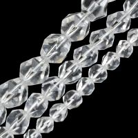 Natural Stone Faceted White Clear Quartzs Crystal Loose Spacer Beads For Jewelry Making DIY Bracelet Strand 15" Wholesale Cables