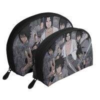 Uchiha Sasuke 2ชิ้น Dompet Koin ชุดแต่งหน้าชุดเล็กเดินทางกระเป๋าประดับคริสตัลกระเป๋าแบบพกพา