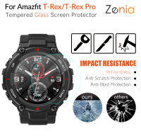 Zenia 2Pcs หน้าจอฟิล์มกันรอยสำหรับ Amazfit T-Rex/ T Rex Pro นาฬิกา HD 9H 2.5D Tempered แก้วป้องกันการระเบิดฟิล์มป้องกันรอยขีดข่วน