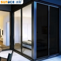 Sunice Opaque Black Decorative Window Film Privacy Home Office glass sticker Heat control anti-UV safety film With 50cm Wide