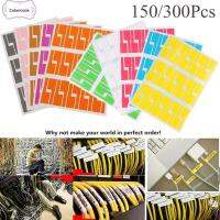 COKERCOOK 150/300pcs กาวในตัว เครื่องมือมาร์กเกอร์ เครือข่าย ลวด ฉลากสายเคเบิล สติ๊กเกอร์ แท็กประจำตัว ออแกไนเซอร์ไฟเบอร์