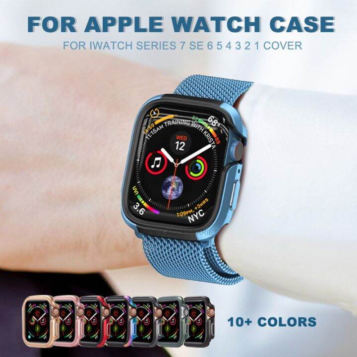 Aluminum Alloy+TPU Cover for Apple Watch Series 9 8 7 6 SE 5 4 3 2 1