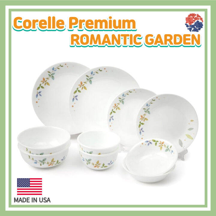 Corelle Premium ROMANTIC GARDEN 10p Set/Corelle USA set/Plate Set