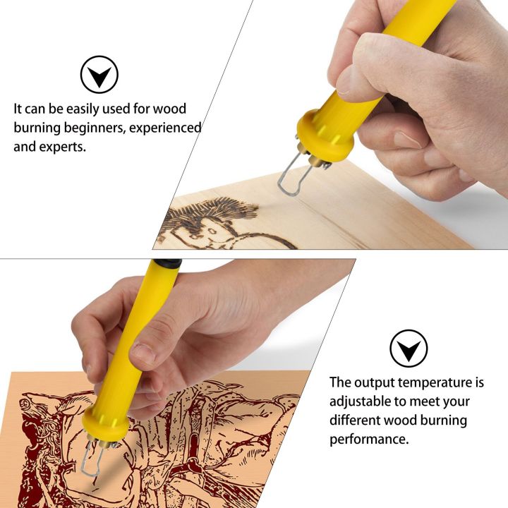 ชุดปากกาไม้ไฟฟ้าอุปกรณ์การเผาไหม้งานเชื่อมเหล็กเครืองวาดลายลงบนไม้สำหรับเผาไม้บัดกรีแกะสลัก