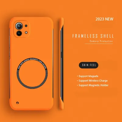 Hard PC Frameless Magnetic Phone Case For XIAOMI Mi 13 12 12T 11 Lite 10 9 9T 10T 11T Poco F5 Pro F4 F3 Magsafe Matte Thin Cover