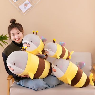 Bee Cute Shark Plush Toy Stuffed Doll Animal Pillow Soft Cushion Child Kids Gift