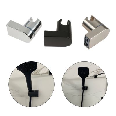 ◑❐™ Wall Mounted Hand Shower Head Holder Universal Adjustable Full Plating Shower Rail Head Holder Bathroom Bracket Stable Rotation