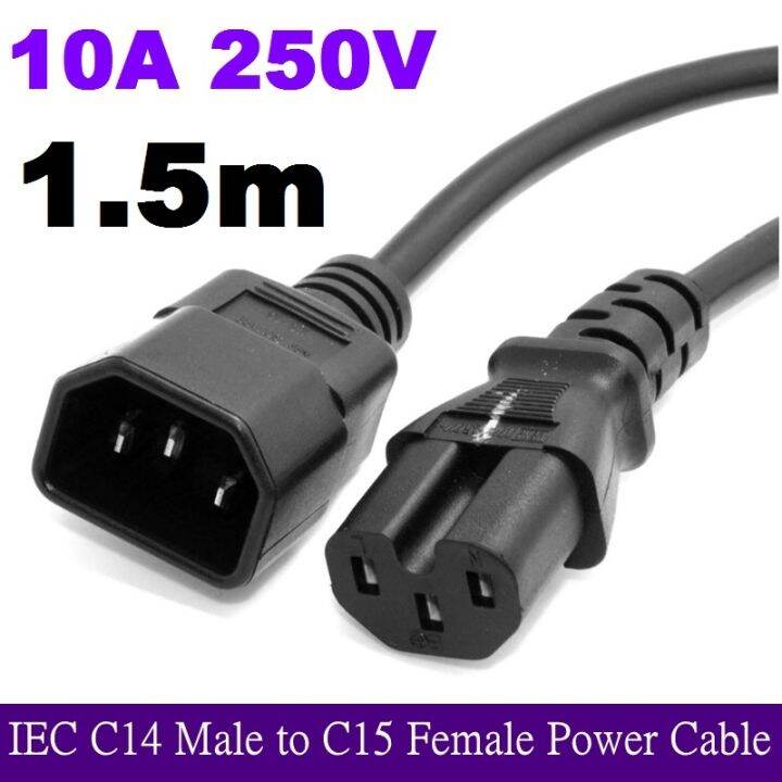 สายไฟ AC แบบ C14-C15 Power Cord, IEC 320 C14 Male To C15 Female ...