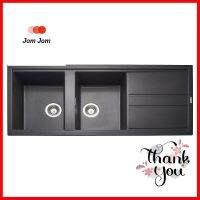 ซิงค์ฝัง 2หลุม 1ที่พัก METRIX KIN21BL สีดำBUILT-IN SINK METRIX KIN21BL 2B1D BLACK **พลาดไม่ได้แล้วจ้ะแม่**