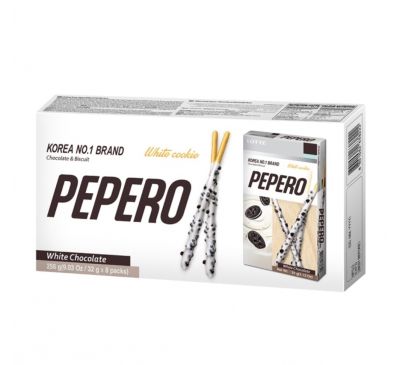 ⚽️ ล็อตเต้ เปเปโร่ ไวท์คุกกี้ | Pepero White Cookie LOTTE , 롯데 빼빼로 256g