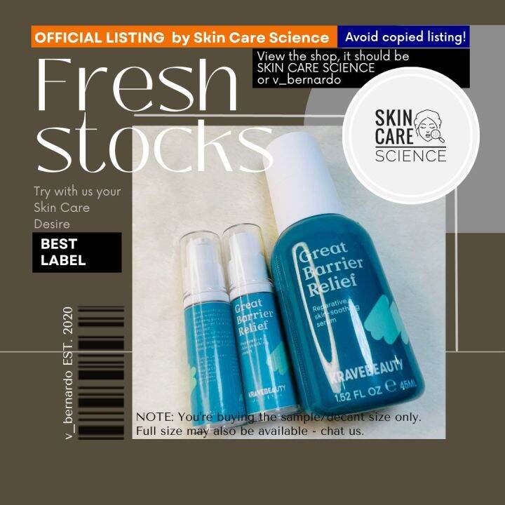 Krave Beauty Great Barrier Relief Serum Lazada PH