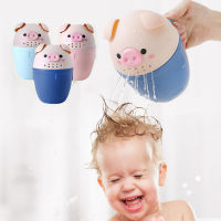 Kids Bath Tool Cartoon Pig Baby Bath Caps Cute Toddle Shampoo Cup Children Bathing Bailer Baby Shower Spoons Washing Hair Cup