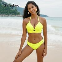 Saradoro Ribbed Sexy Bikini Low Waist Women Swimsuits Brazilian Swimwear Push Up Biquinis Womens 2022 Bathing Suit Beachwear