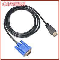 CAIOHUA 1-5m ร้อน 1080P ตัวเชื่อมต่อวิดีโอ สายแปลง AV ชายไปชาย HDMI เข้ากันได้กับตัวแปลง VGA เอาต์พุตการแสดงผล