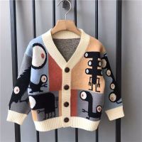 New Spring Autumn Children Cartoon Cardigan Sweater Boys Clothes Kids Cute Childrens Coats Outerwear Jackets Clothing Fashion