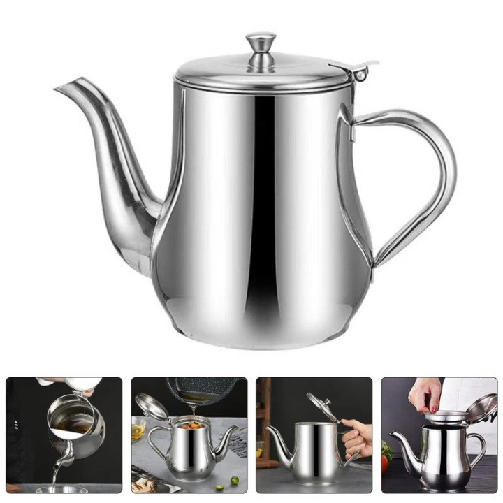 KETTLE OIL SEPARATOR - (70oz) Stainless Steel Oil Strainer Pot ...