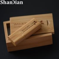 SHANDIAN Wooden pen drive with box USB flash drive pendrive 8GB 16GB 32GB 64GB Free custom logo 128GB memory stick U disk