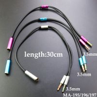 Universal 3.5mm Jack Microphone Headset Audio Splitter Cable Female to 2 Male Headphone Mic Aux Extension Cables For Computer Headphones Accessories