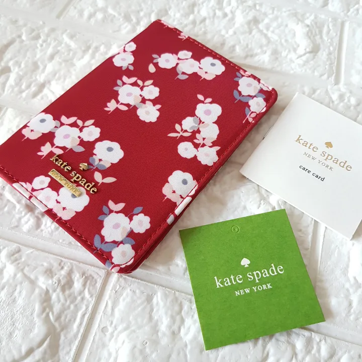 Kate Spade Classic Nylon Bifold Passport Holder Lyla Red with Floral Design Lazada PH