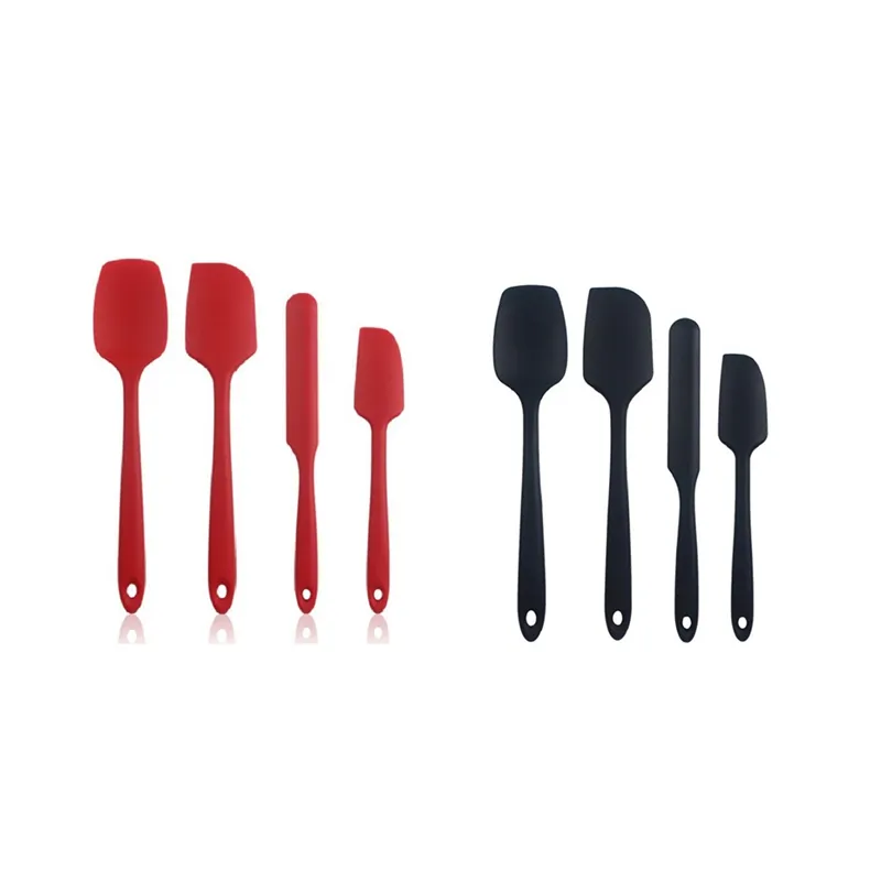 4pcs Silicone Spatula Set Heat Resistant Non Stick Spatula - Red