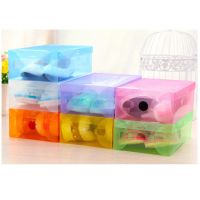 Women Shoes Storage Box Foldable Transparent Plastic Shoe Organizer Home Storage