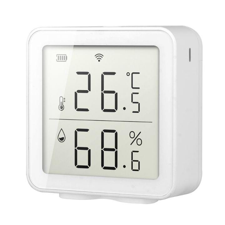 สำหรับ-smart-wifi-อุณหภูมิและความชื้น-sensor-เครื่องวัดอุณหภูมิความชื้นในร่มพร้อมจอแสดงผล-lcd-สำหรับ-home-pet-garage-humido