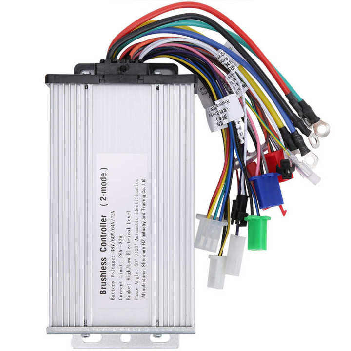 อุปกรณ์ควบคุมมอเตอร์แบบไร้แปรงถ่านจักรยานไฟฟ้า48v-60v-64v-72v-1000-1500w-จักรยานสกูทเตอร์ไฟฟ้าคู่เครื่องควบคุมความเร็วชิ้นส่วนจักรยานไฟฟ้า