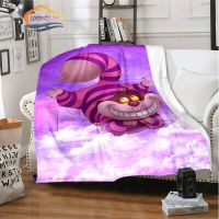 [เสื้อยืด Cloud Sense]    Cheshire Cat Flannel Blankets Alice Cute Pink Cat Blankets Air Conditioner Blanket Sofa Bed Blanket Camping Essential Blankets