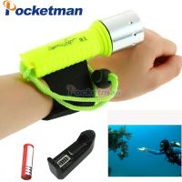 LED Diving Flashlight Scuba Diving Flashlight Dive Torch Underwater Waterproof LED Flashlight Submersible Safety Lights Diving Flashlights