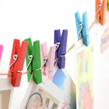 2.5cm Colorful Wooden Clips, Diy Decorative Photo Clips, Mini Clothespins, Picture  Clips