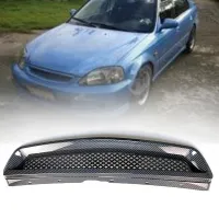 Car Front Hood Mesh Bumper Racing Grille for Honda for Honda Civic EK CX DX EX HX LX Type R 1999-2000