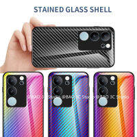 เคส Phone Case VIVO V29 V29e VIVOV29 Pro 5G ฝาหลังแบบแข็งสไตล์ เคสโทรศัพท์ สไตล์ร้อนแรงเคสกระจกเทมเปอร์ไฟเบอร์ไล่ระดับสีเท่ห์สร้างสรรค์ป้องกันการตกกระแทก2023