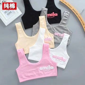 8-16 Year Baby Bra Girls Training Bra Underwear Solid Color Anti Peering  Teenage Sport Bra