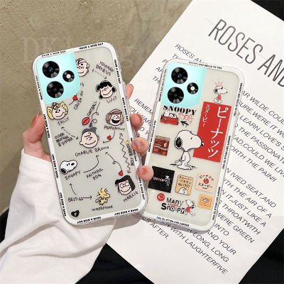 เคสสำหรับ Realme C53ลายการ์ตูนน่ารักดูสนูปี้สีหน้าชาร์ลี REALMEC53เคสโทรศัพท์นิ่มฝาครอบหลังซิลิโคนใส