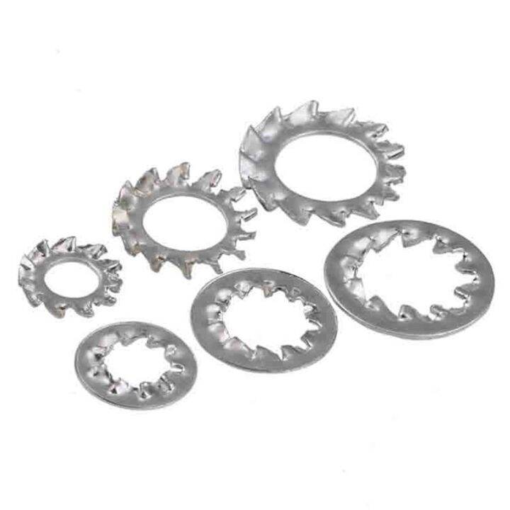 50pcs-m3-m4-m5-m6-m8-m10-m12-m14-m16-304-stainless-steel-external-toothed-serrated-lock-washer-shakeproof-star-gasket