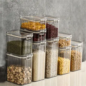 2pcs Glass Storage Food Container with Metal Lids Pantry Organization Glass  Jar