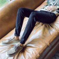 Men loose wear-resisting welding black cowboy cheap labor insurance work leisure equipment spring and summer autumn pants to work